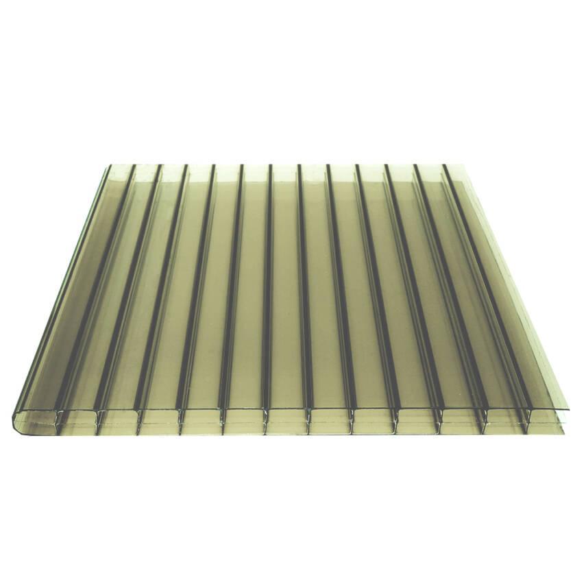 Bison Ultra 10 Polycarbonat Doppelstegplatten 16mm 3-Fach Struktur bronze